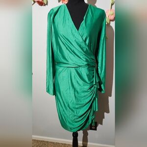 NWT B Darlin Faux Wrap Gathered Side Mini Dress Plus Size 20W